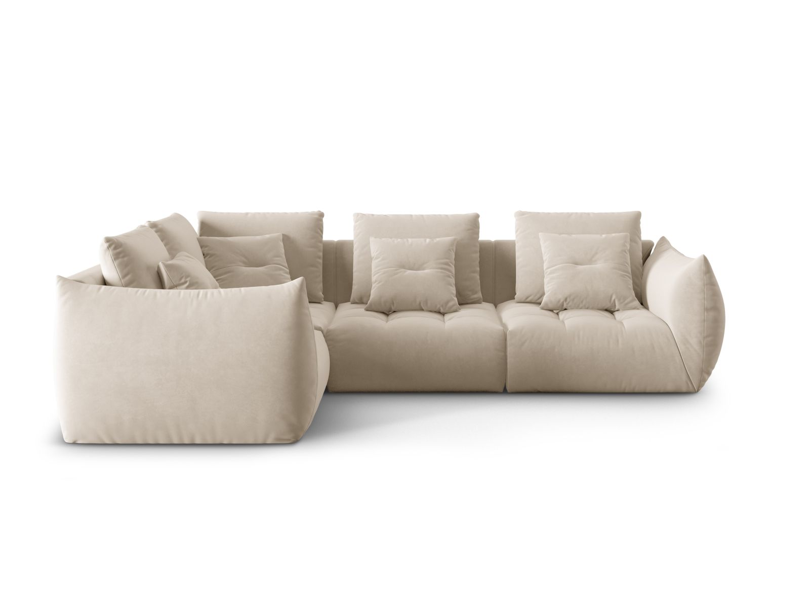 Bloom Modular Corner Sofa, 3 Seats, 316x222 cm — Light Beige / Left