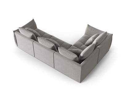 Ecksofa Samt Grau Bloom — Maße und Details