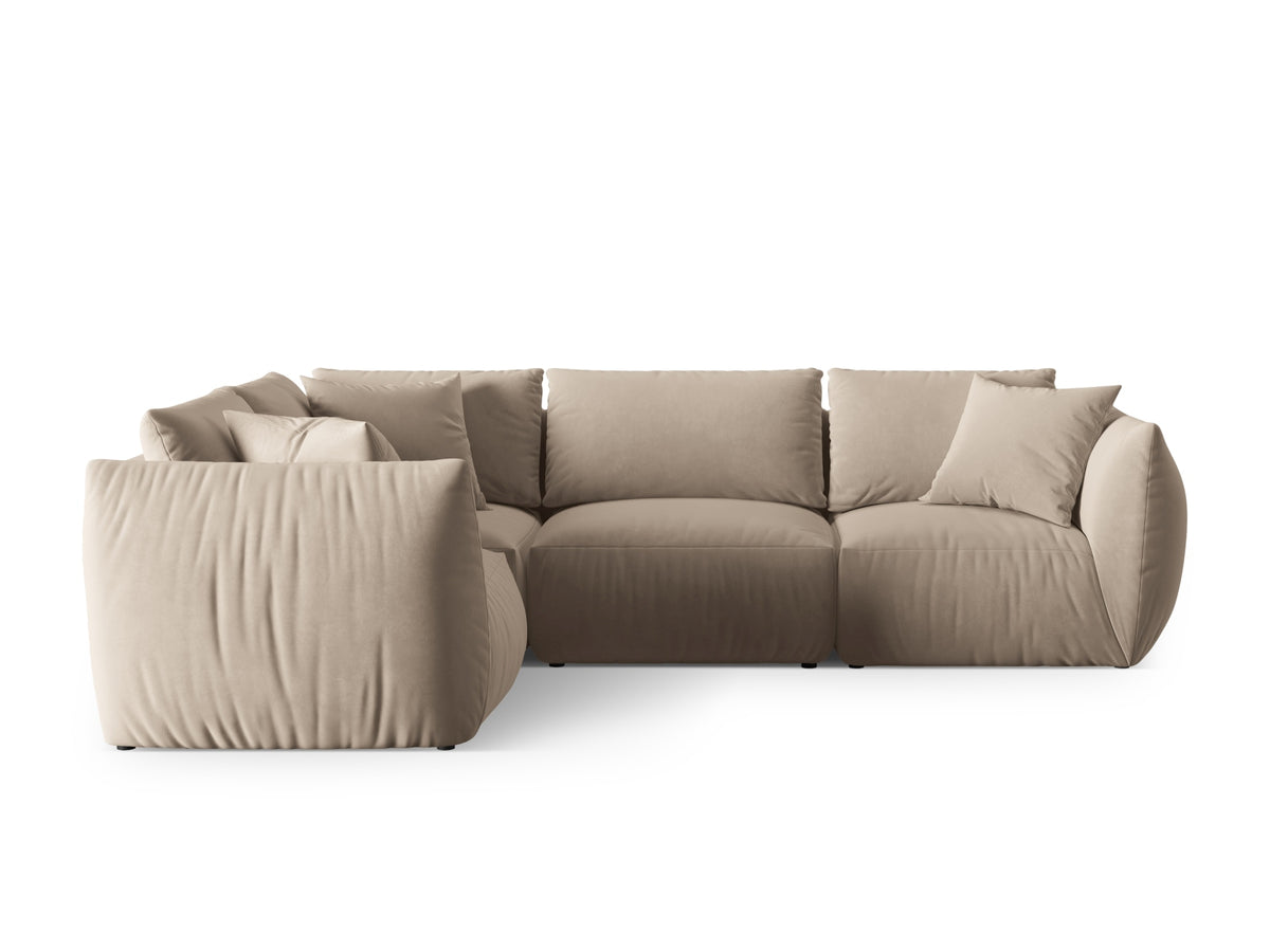 Chris Corner Sofa, 4 Seats, 295x210 cm — Light Beige / Left