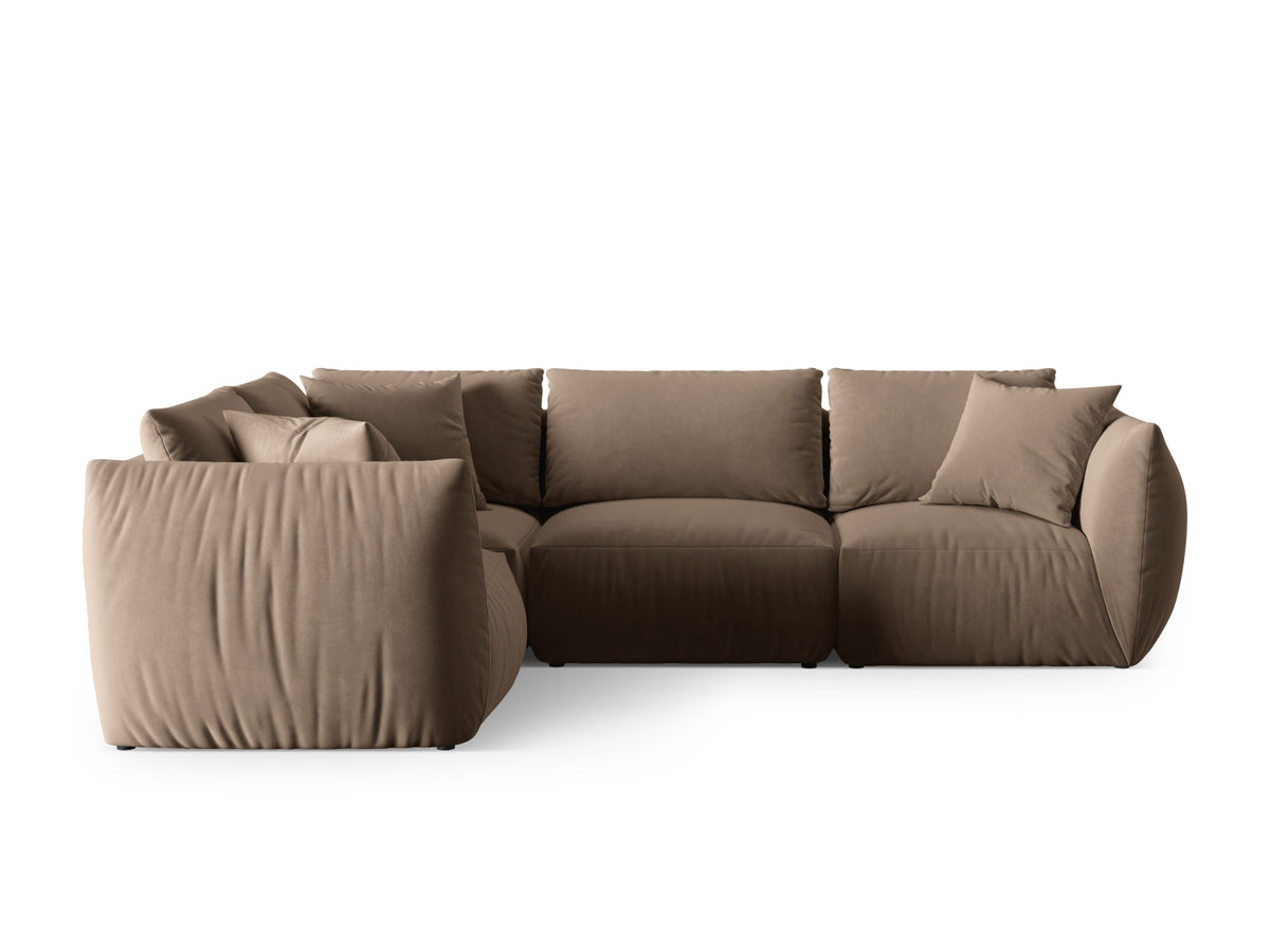 Chris Corner Sofa, 4 Seats, 295x210 cm — Light Brown / Left