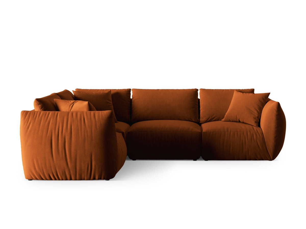 Chris Corner Sofa, 4 Seats, 295x210 cm — Terracotta / Left