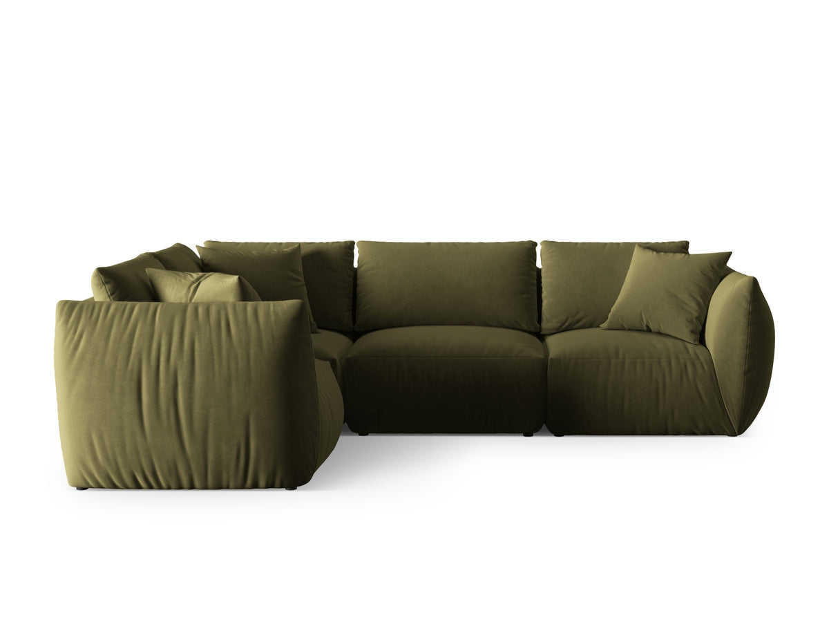 Chris Corner Sofa, 4 Seats, 295x210 cm — Light Green / Left