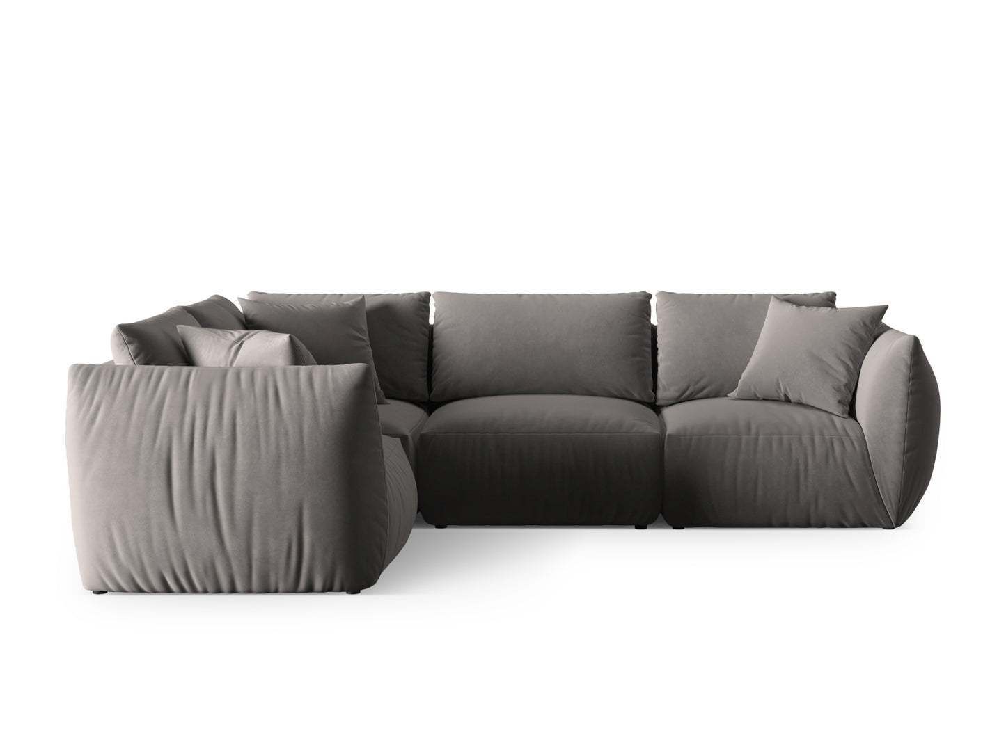 Ecksofa Samt Grau Chris — Grey
