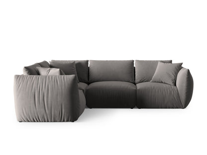 Ecksofa Samt Grau Chris — Grey