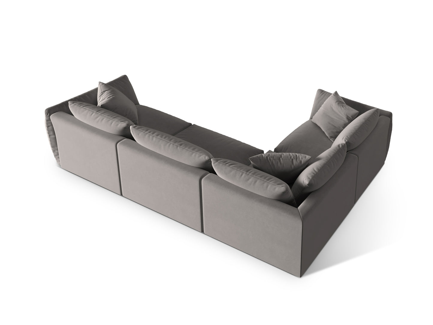 Ecksofa Samt Grau Chris — Maße und Details