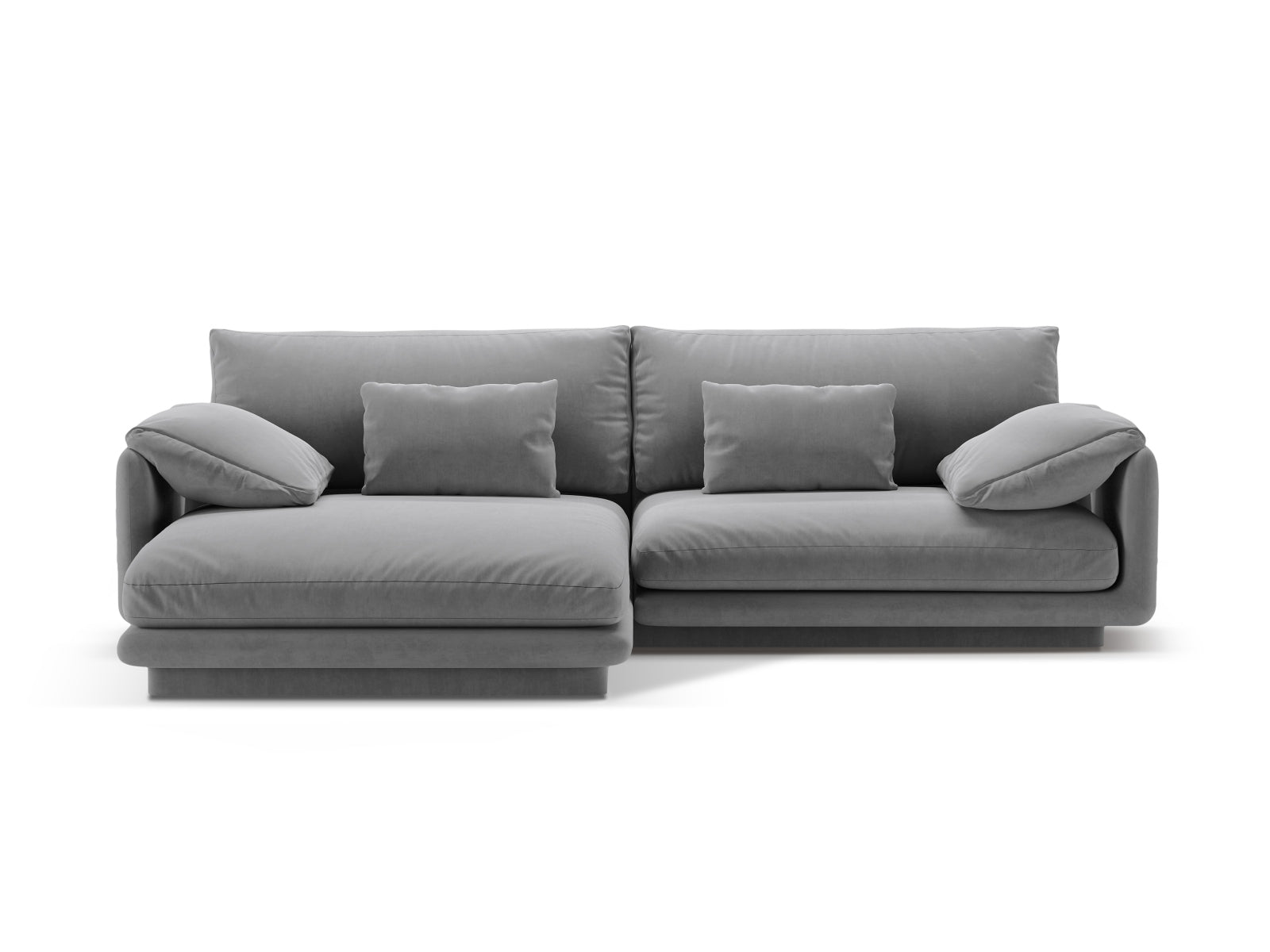 Torino Corner Sofa, 4 Seats, 250x170 cm — Grey / Left