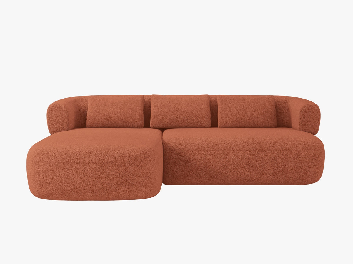 Jenny Corner Sofa, 5 Seats, 225x145 cm — Brick / Left