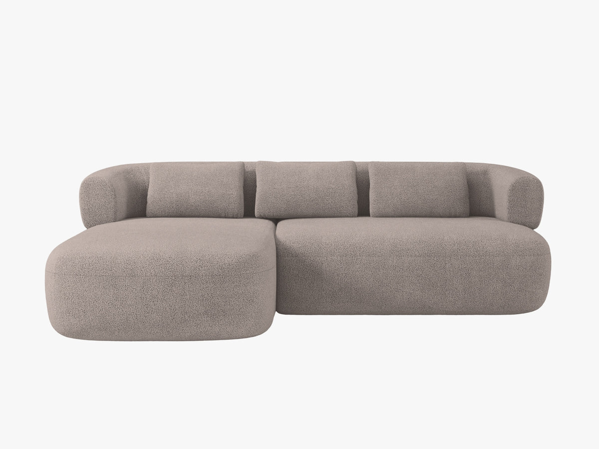 Jenny Corner Sofa, 5 Seats, 225x145 cm — Light Brown / Left