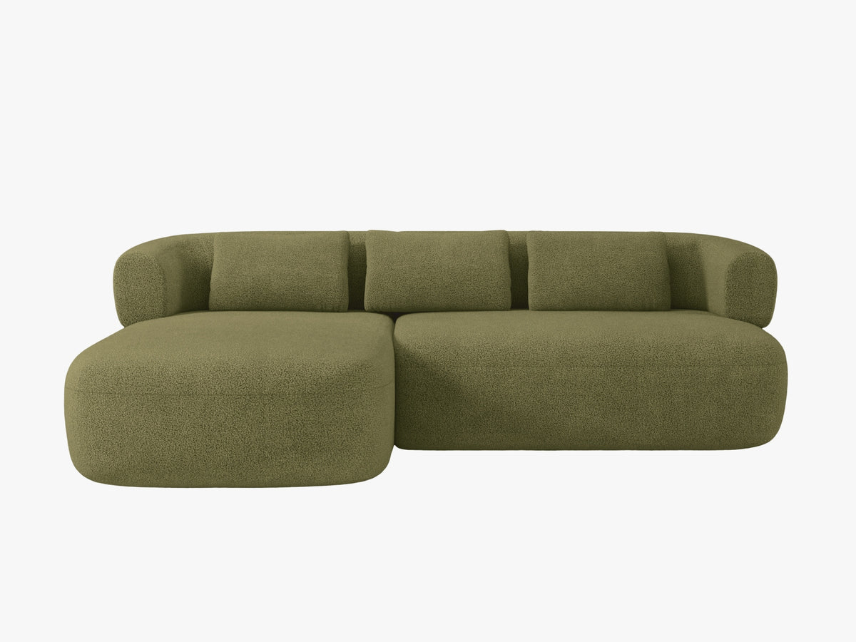Jenny Corner Sofa, 5 Seats, 225x145 cm — Green / Left