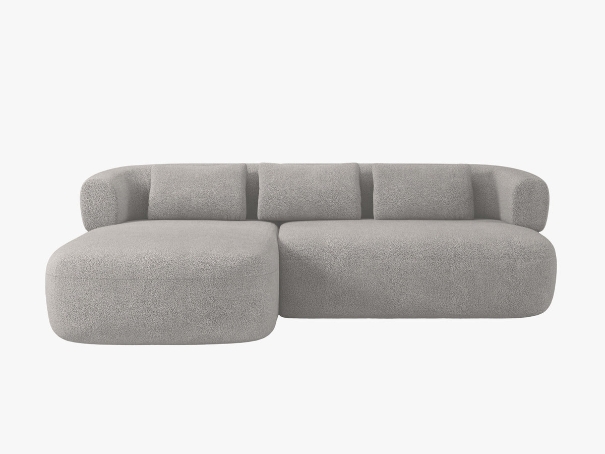 Jenny Corner Sofa, 5 Seats, 225x145 cm — Light Grey / Left