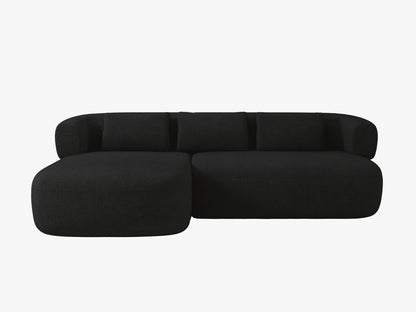 Ecksofa Bouclé Schwarz Jenny — Black