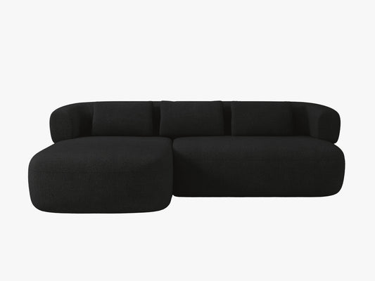 Jenny Corner Sofa, 5 Seats, 225x145 cm — Black / Left