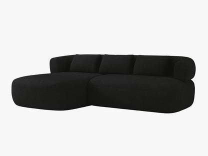 Ecksofa Bouclé Schwarz Jenny — Wohnbeispiel
