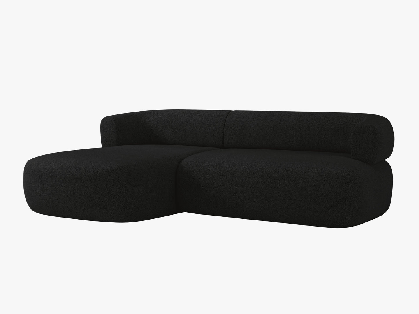 Ecksofa Bouclé Schwarz Jenny — Detailansicht