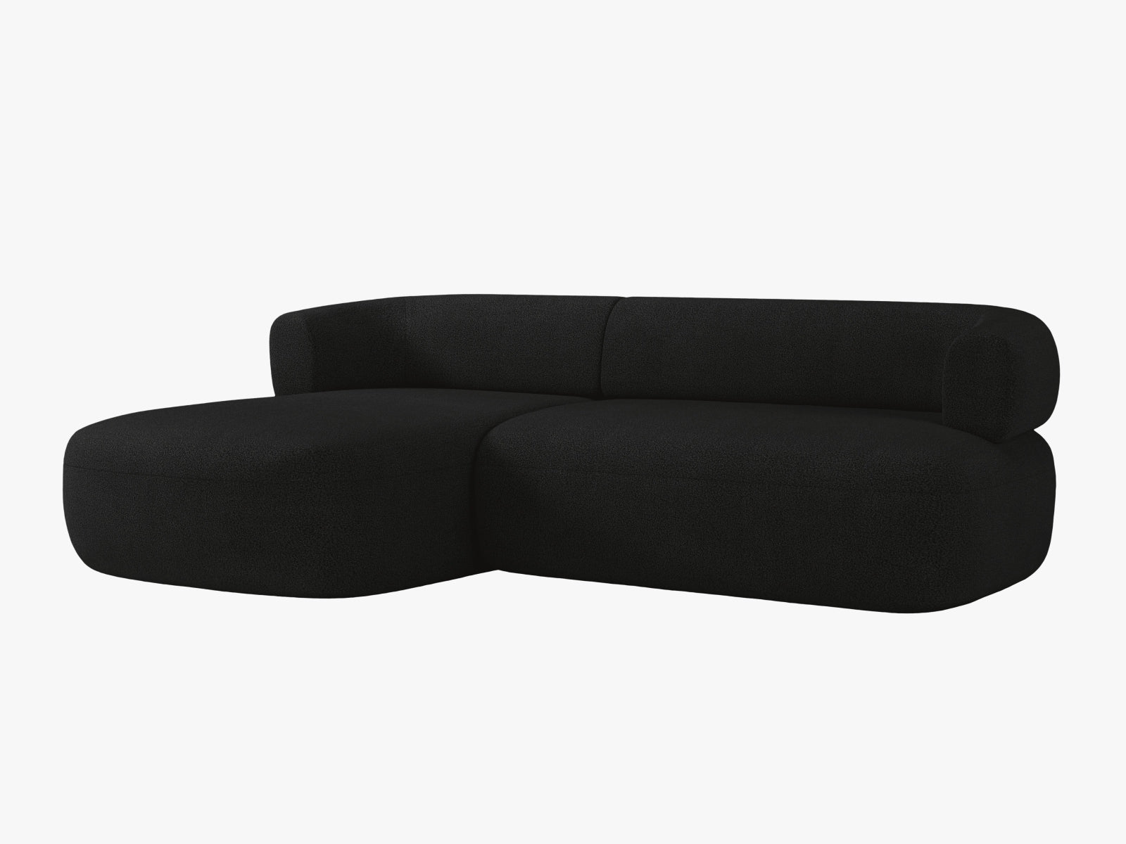 Ecksofa Bouclé Schwarz Jenny — Detailansicht