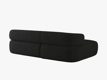 Ecksofa Bouclé Schwarz Jenny — Maße und Details