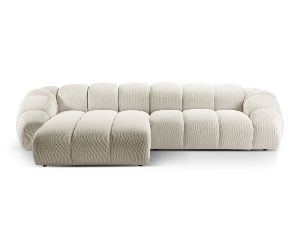 Diana Corner Sofa, 4 Seats, 334x182 cm — Light Beige / Left