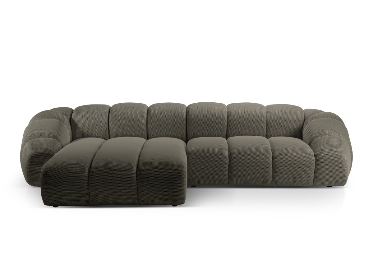 Diana Corner Sofa, 4 Seats, 334x182 cm — Steel / Left