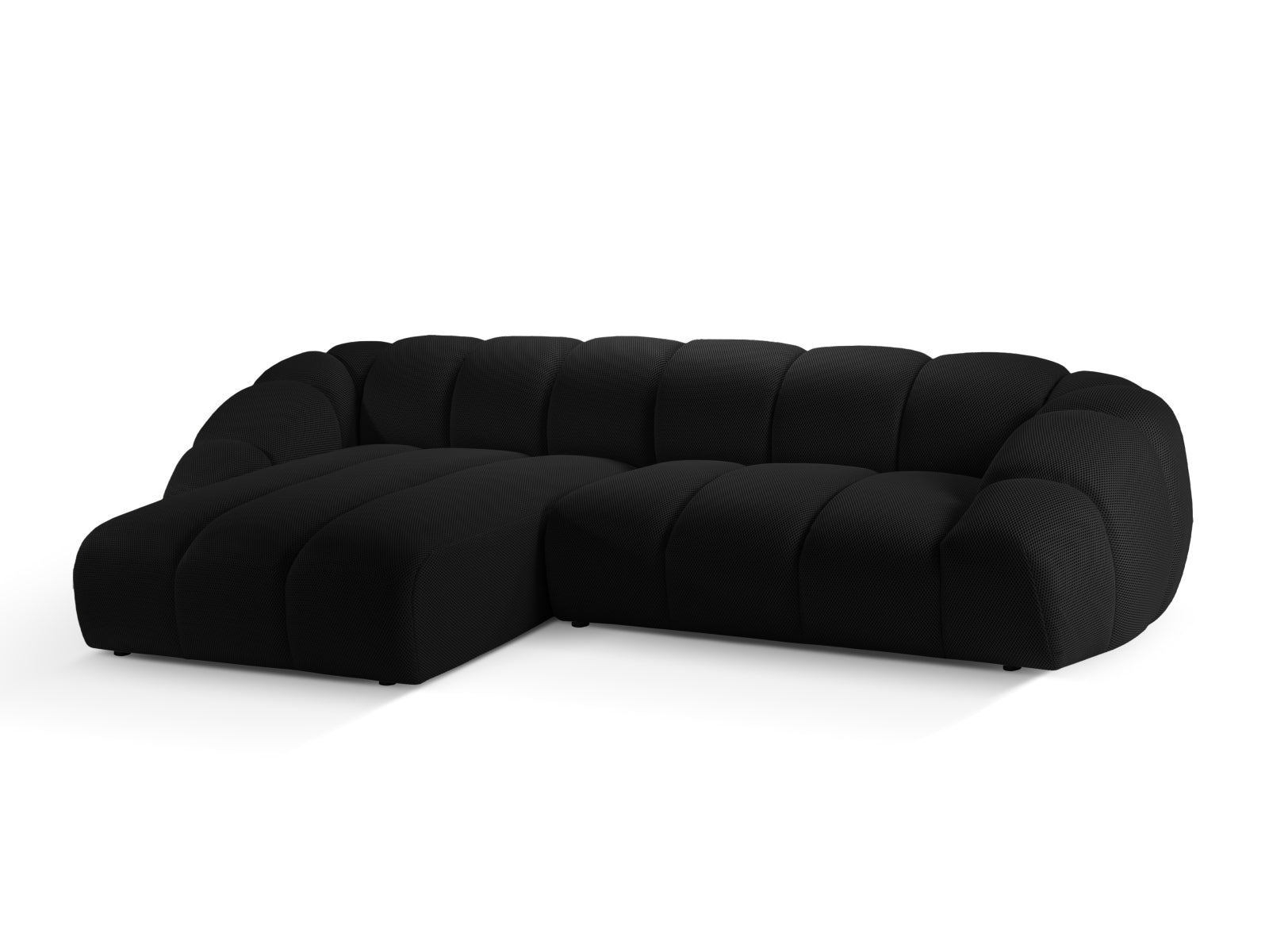 Ecksofa 3D Schwarz Diana — Detailansicht