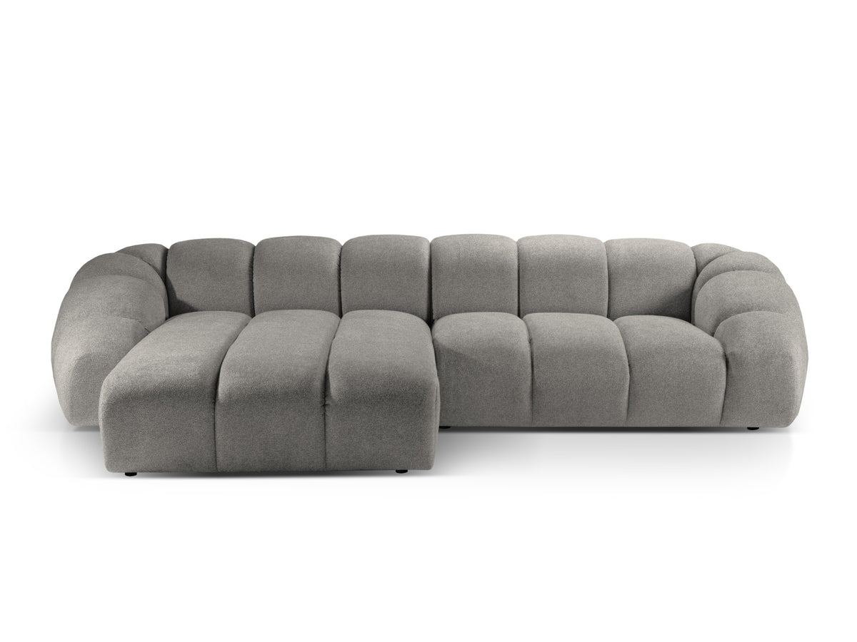 Diana Corner Sofa, 4 Seats, 334x182 cm — Light Grey / Left