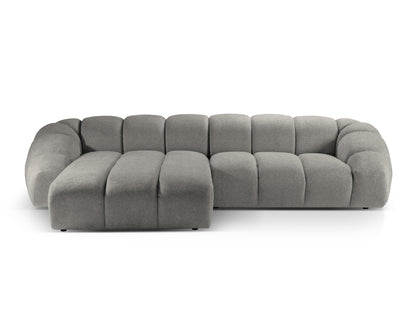 Ecksofa Strukturstoff Anthrazit Diana — Light Grey