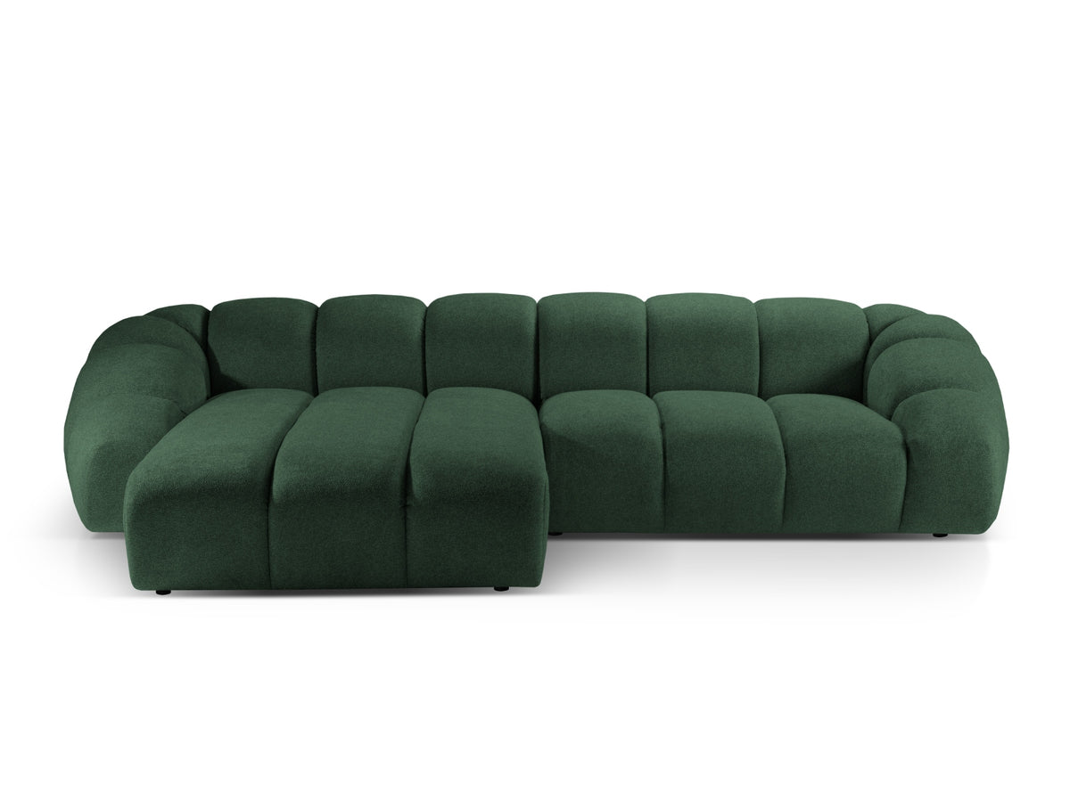 Diana Corner Sofa, 4 Seats, 334x182 cm — Green / Left