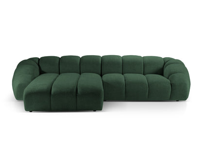 Ecksofa Strukturstoff Anthrazit Diana — Green