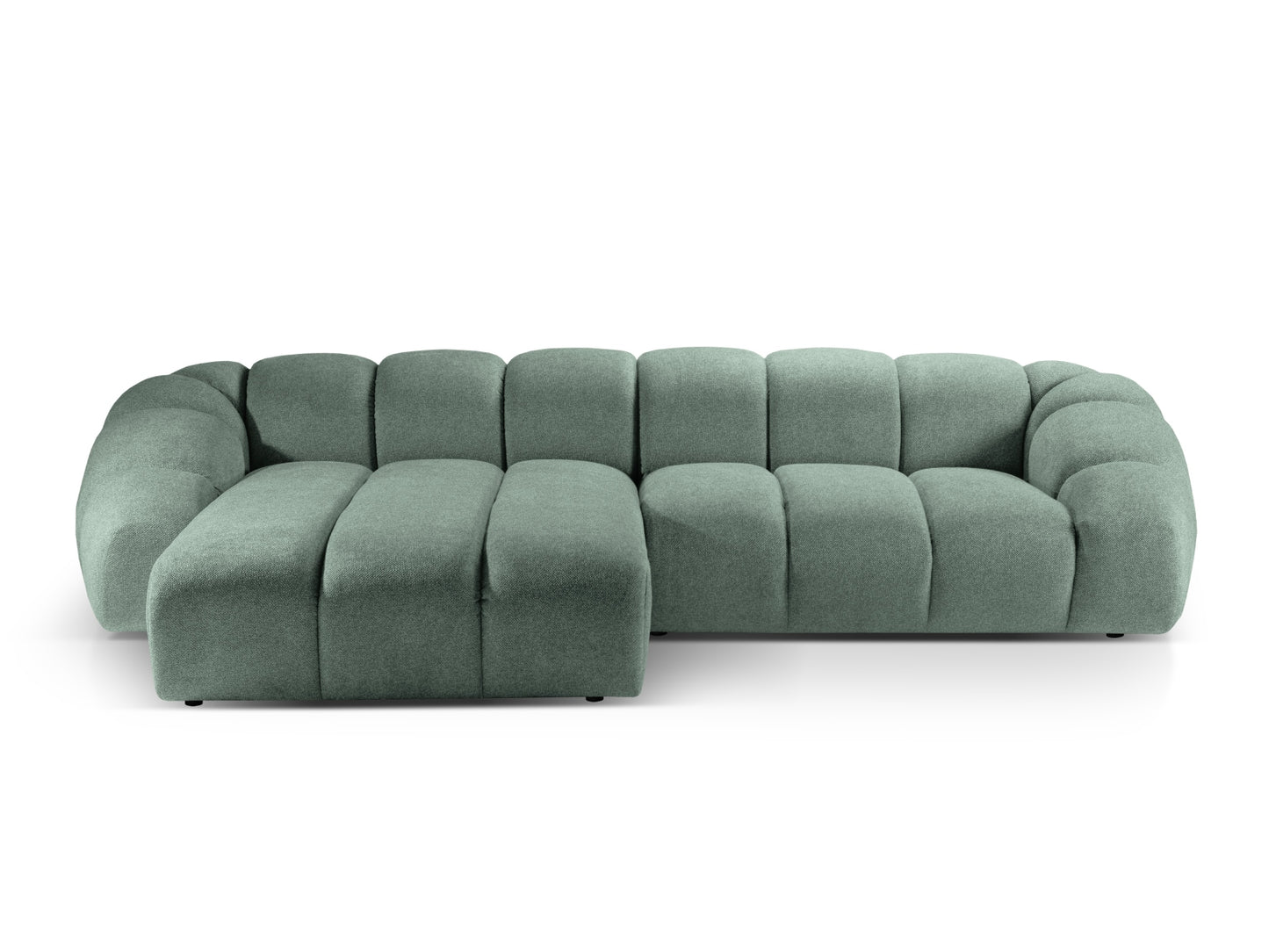 Ecksofa Strukturstoff Anthrazit Diana — Mint