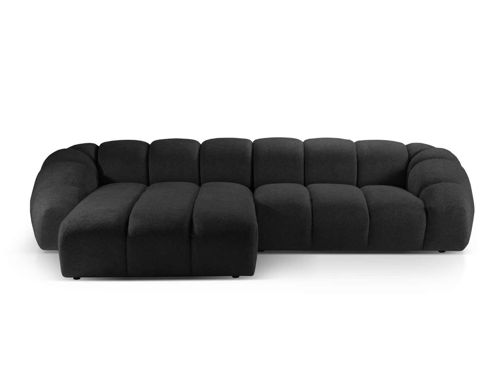 Ecksofa Strukturstoff Anthrazit Diana — Anthracite
