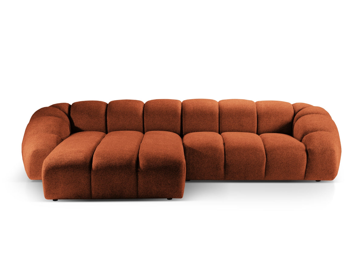 Diana Corner Sofa, 4 Seats, 334x182 cm — Terracotta / Left