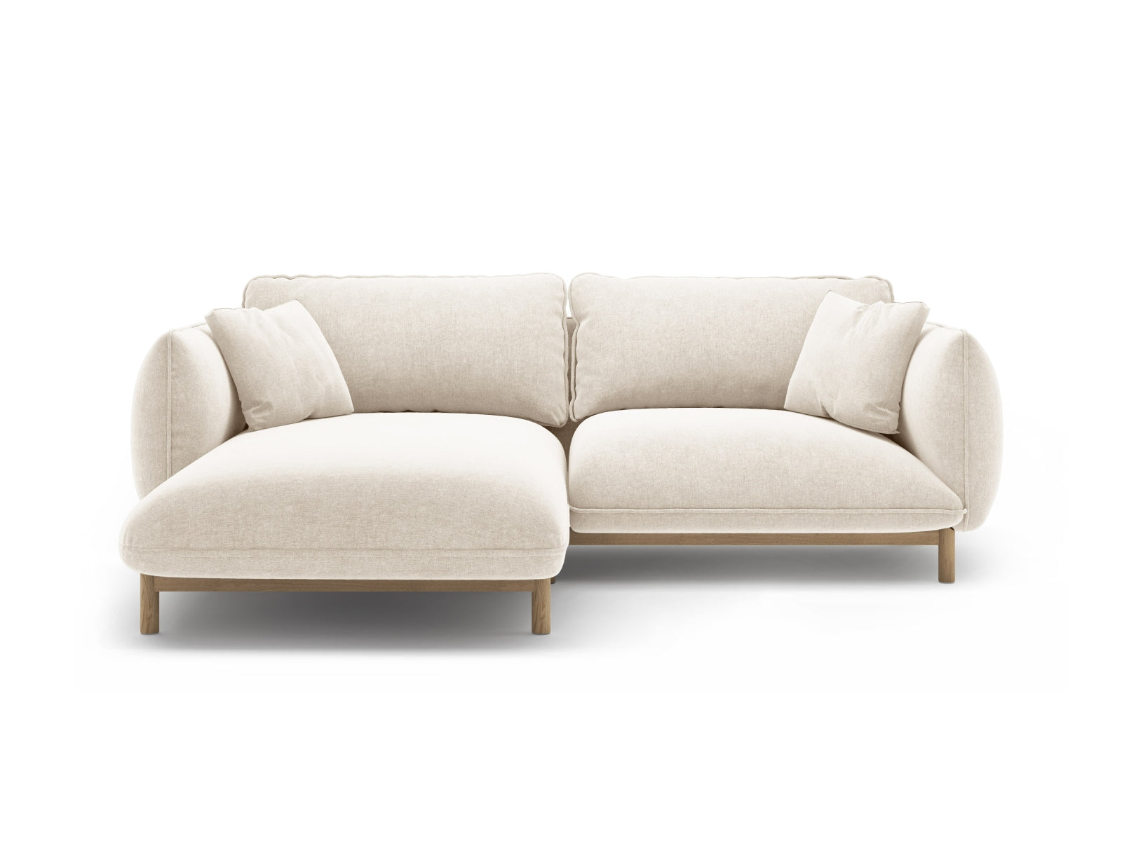 Ada Corner Sofa, 3 Seats, 220x179 cm — Ivory / Left