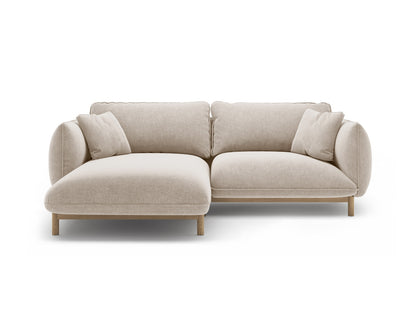 Ecksofa Strukturstoff Auburn Ada — Light Beige
