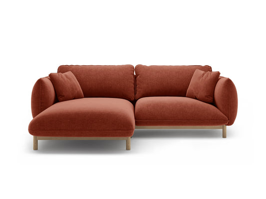 Ada Corner Sofa, 3 Seats, 220x179 cm — Auburn / Left