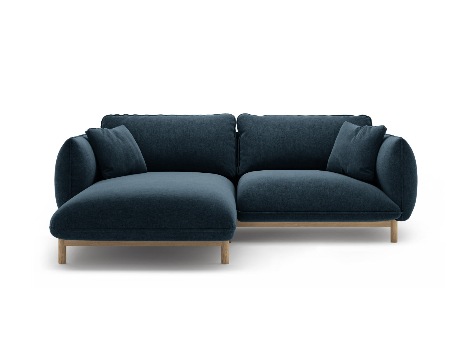 Ada Corner Sofa, 3 Seats, 220x179 cm — Navy Blue / Left