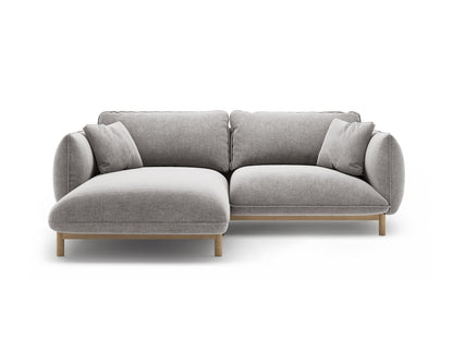Ecksofa Strukturstoff Auburn Ada — Light Grey