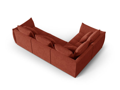 Ecksofa Strukturstoff Auburn Bloom — Detailansicht