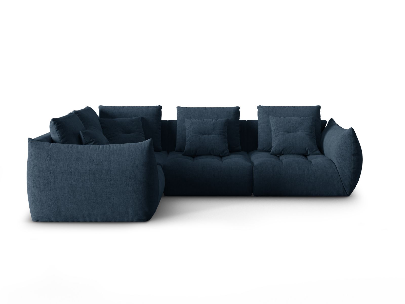 Bloom Modular Corner Sofa, 3 Seats, 316x222 cm — Navy Blue / Left