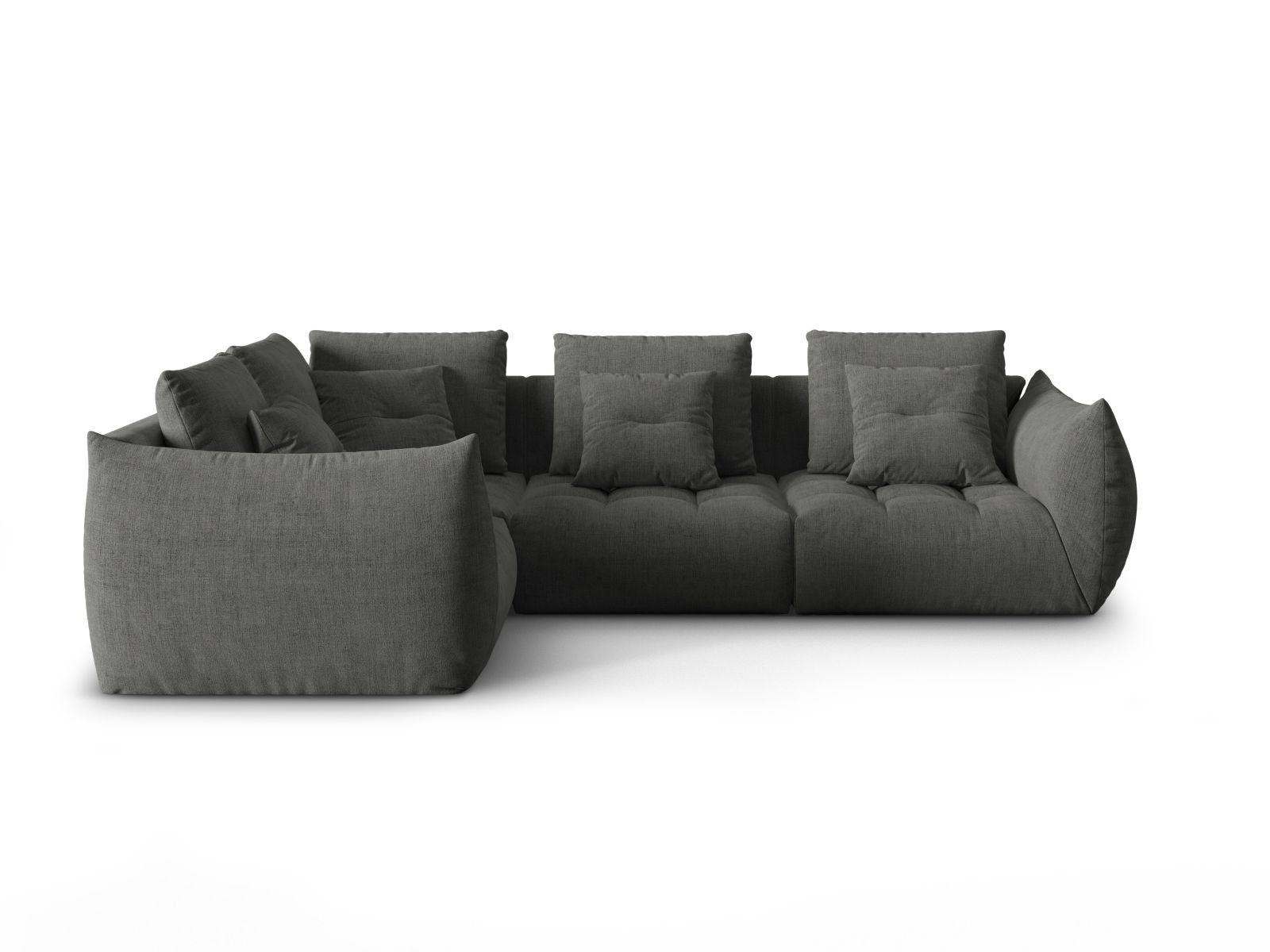 Bloom Modular Corner Sofa, 3 Seats, 316x222 cm — Dark Grey / Left