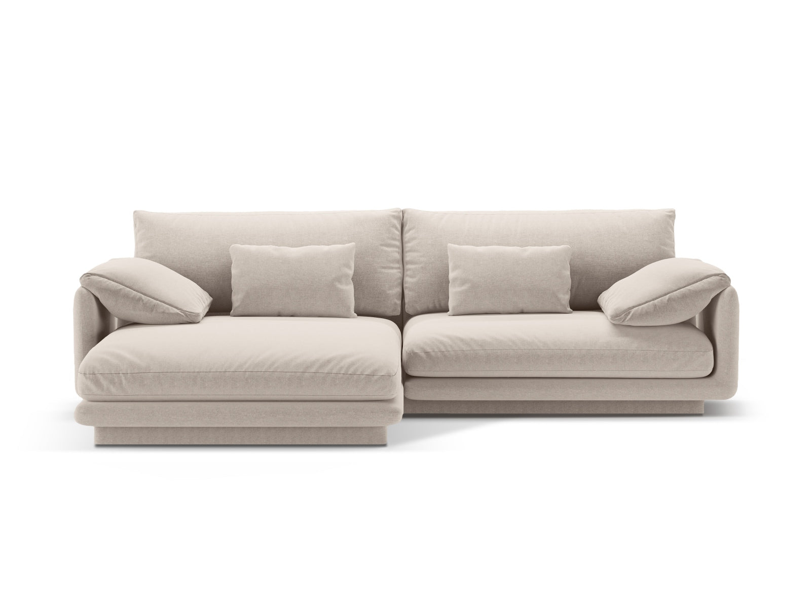 Torino Corner Sofa, 4 Seats, 250x170 cm — Light Beige / Left