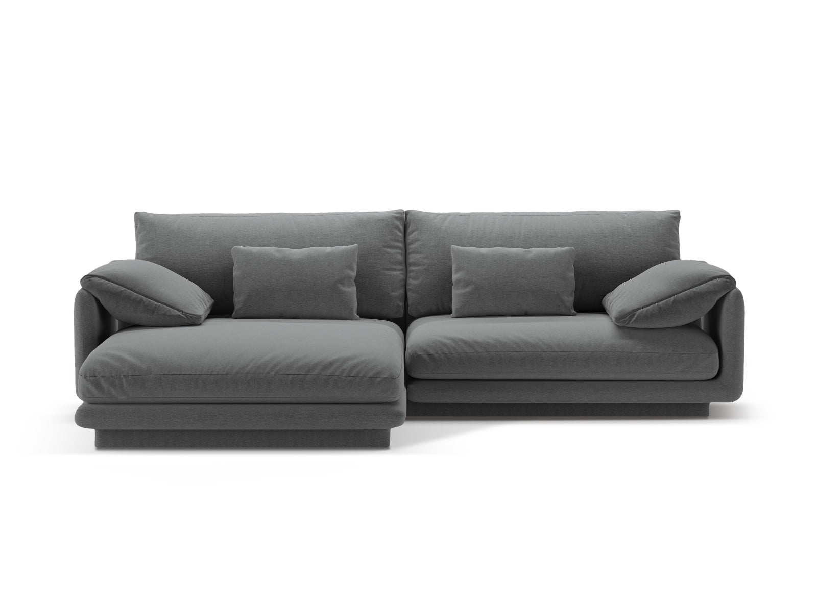 Ecksofa Strukturstoff Dunkelgrau Torino — Dark Grey