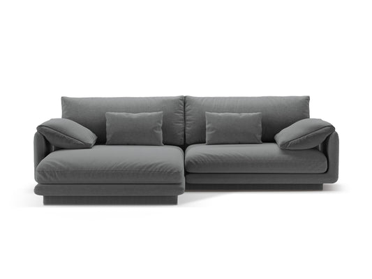 Torino Corner Sofa, 4 Seats, 250x170 cm — Dark Grey / Left