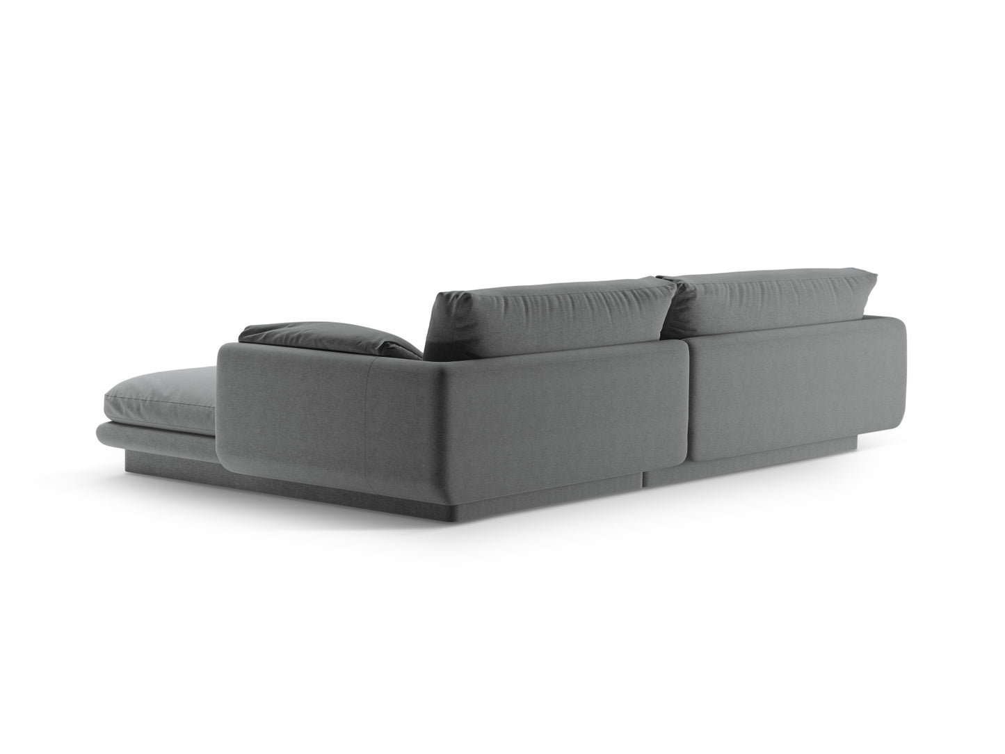 Ecksofa Strukturstoff Dunkelgrau Torino — Detailansicht