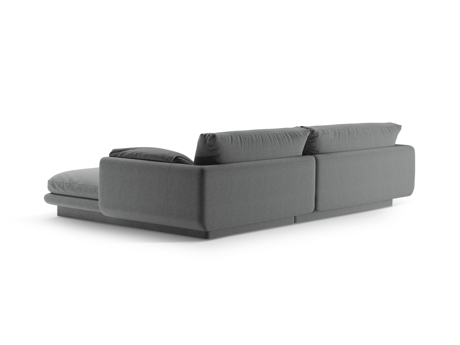 Ecksofa Strukturstoff Dunkelgrau Torino — Detailansicht