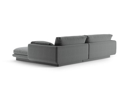 Ecksofa Strukturstoff Dunkelgrau Torino — Detailansicht