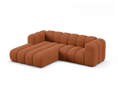 Ecksofa Chenille Brick Lupine — Wohnbeispiel
