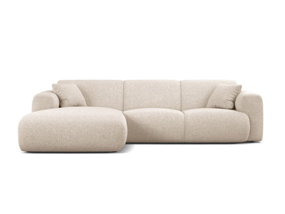 Ecksofa Chenille Anthrazit Molino — Light Beige