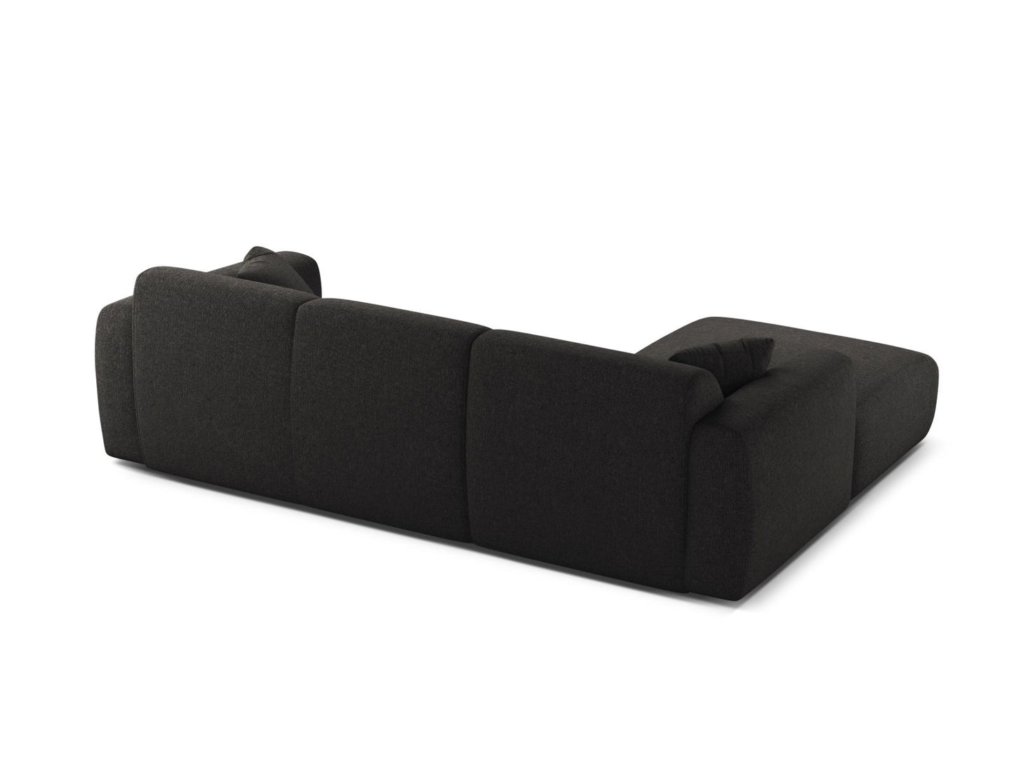 Ecksofa Chenille Anthrazit Molino — Detailansicht