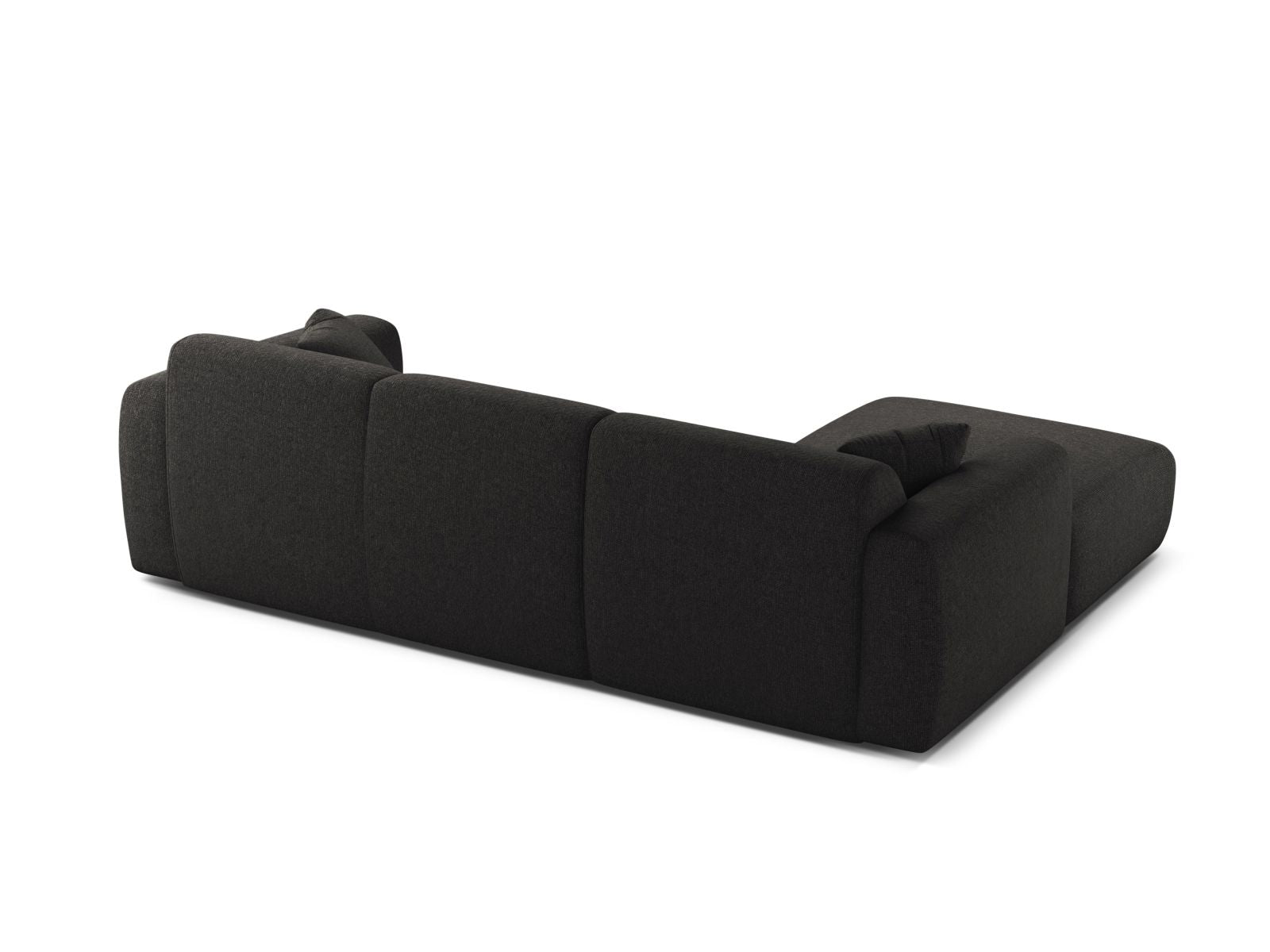 Ecksofa Chenille Anthrazit Molino — Detailansicht