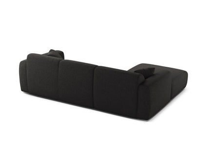 Ecksofa Chenille Anthrazit Molino — Detailansicht