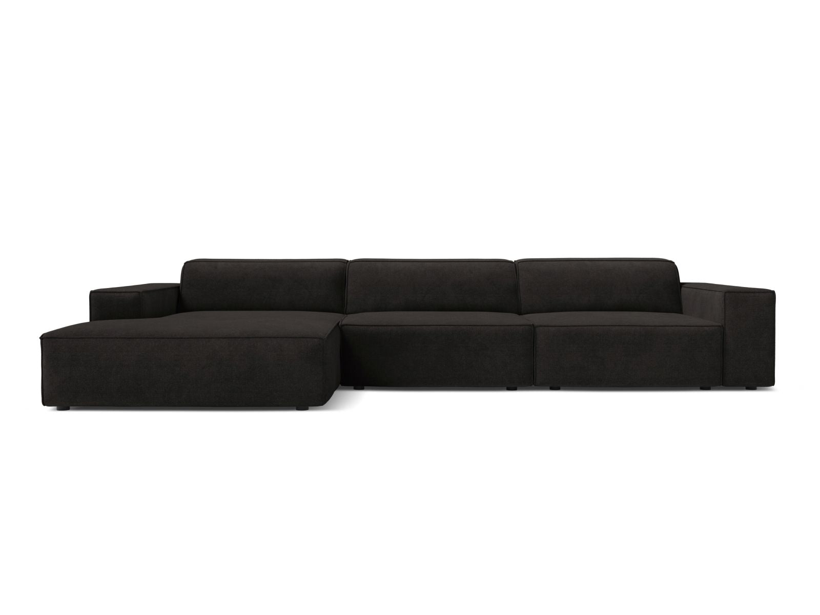 Jodie Modular Corner Sofa, 4 Seats, 284x162 cm — Black / Left